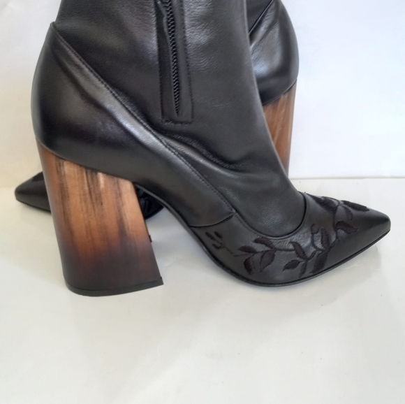 Eugenia Kim 'Jess' Embroidered Pointy Toe Bootie tall boots sz 38 Rare sold out - Picture 16 of 16